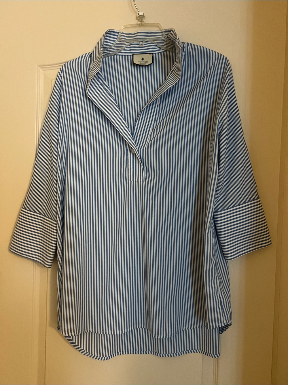 Tuckernuck Blue Stripe Willow Blouse